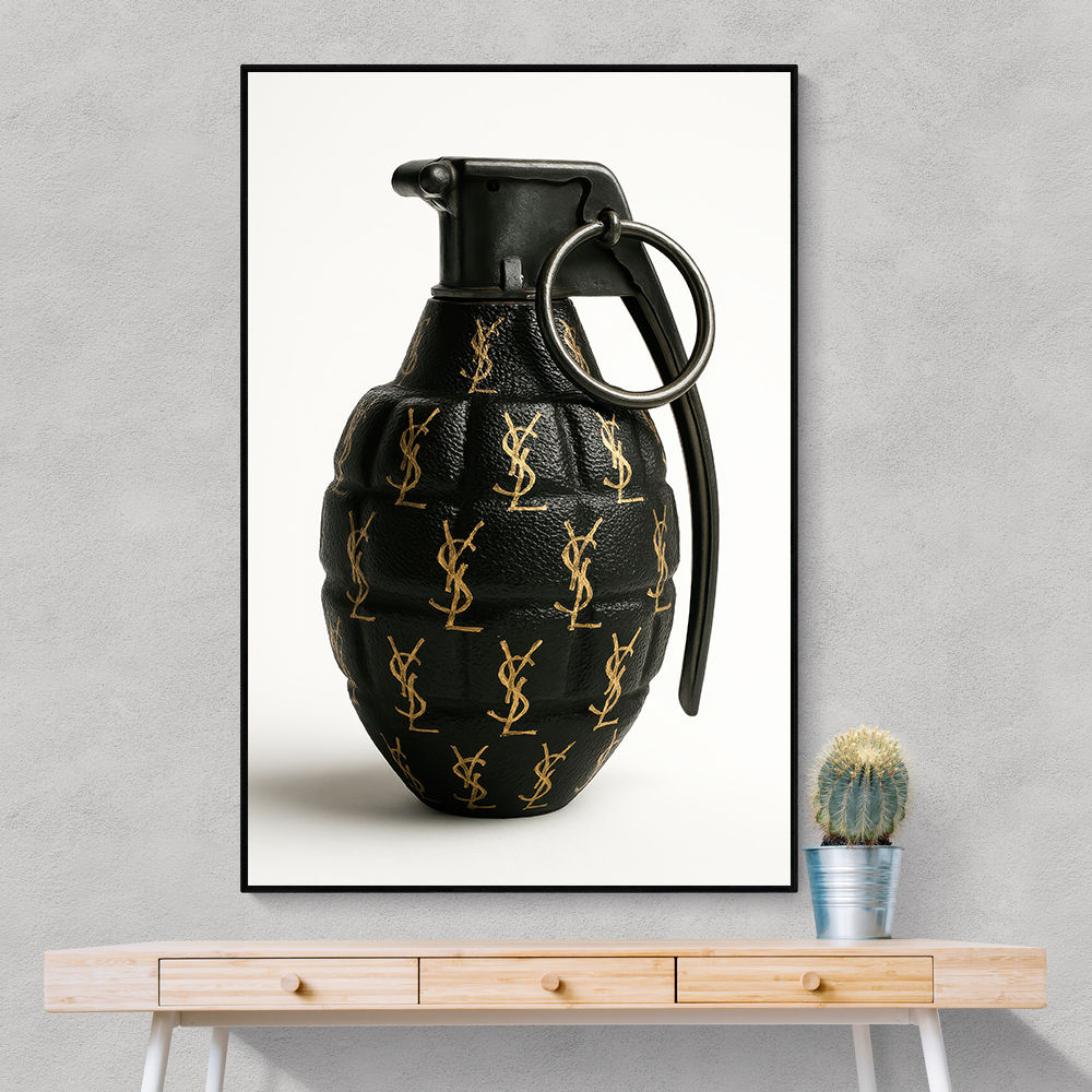 Saint Laurent Fashion Inspired Grenade Wall Art  